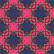Colorful Ethnic Festive Abstract Floral Vector Pattern