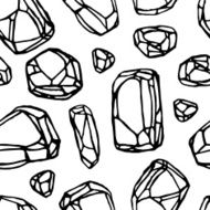 Crystal stone seamless pattern