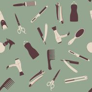 Barber shop seamless pattern
