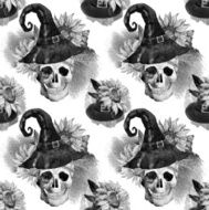 Watercolor halloween pattern