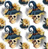 Watercolor halloween pattern N2