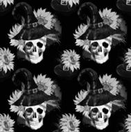 Watercolor halloween pattern N4