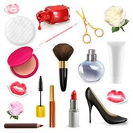 Women cosmetics and accessories