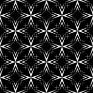 Abstract black and white seamless vector pattern with stars