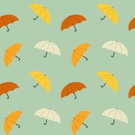 vintage colorful umbrella seamless pattern background illustration