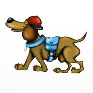 Dog with hat N3