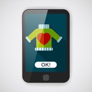 Valentine&#039;s Day clothes flat icon with long shadow eps10 N8
