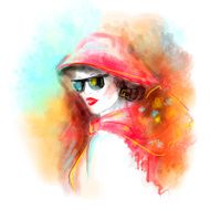 Fashion beautiful woman autumn abstract