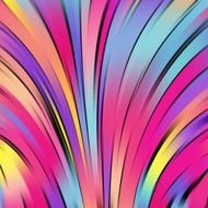 Colorful smooth light pink yellow blue lines background
