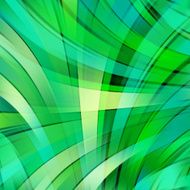 Colorful smooth light lines background Green color