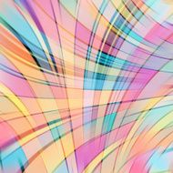 Colorful smooth light pastel lines background Pink blue orange colors