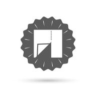 Textile cloth piece sign icon Tailor symbol