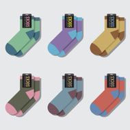 Flat Design Socks Set