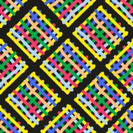 Color hand drawn grid vector seamless pattern