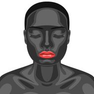 Fashion Beautiful Female with red Lips