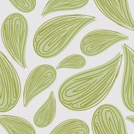 Abstract seamless pattern green leaves Vector background of fol