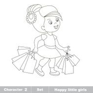 One cartoon baby girl Hobby shopping N2
