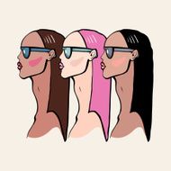 Hand drawn fashion Portrait N3