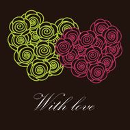 Two hearts from flowers N2