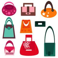 Set of fashionable woman&#039;s bags