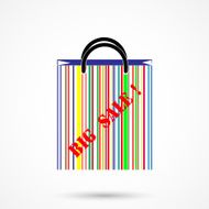 Creative abstract shopping bag logo design