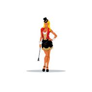 Tamer circus girl Vector Illustration