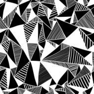 Seamless texture with triangles mosaic endless pattern