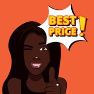 Cartoon african woman N2