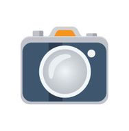Photo camera flat icon vector logo N2