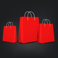 orange shopping bags set