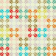 Pattern made from colorful scraps Vintage geometric ornament