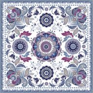 Design for square pocket shawl textile N3