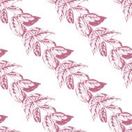 Seamless floral hand-drawn pattern leaf background Retro pattern with N2