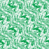 Seamless floral hand-drawn pattern leaf background Retro pattern with N3