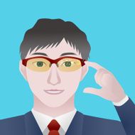 man with smart glasses Wearable device illustration N2