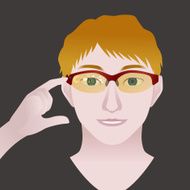 man with smart glasses Wearable device illustration N4