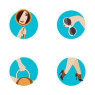 Set of 4 icons women&#039;s accessories