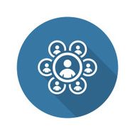 Teamwork Icon Business Concept Flat Design