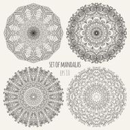 Set of contour mandalas
