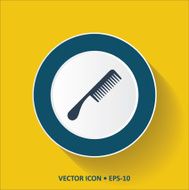 Yellow Comb Icon Button