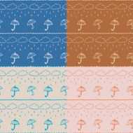 Seamless pattern umbrellas