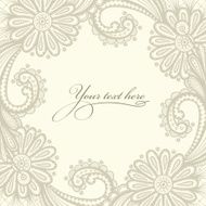 Lace vector design Old lace background ornamental flowers