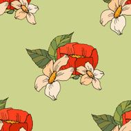 Seamless floral pattern with peonies N11