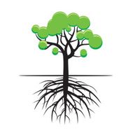 Tree and Roots Vector Illustration N3
