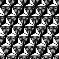 abstract black and white triangle geometric pattern in style of