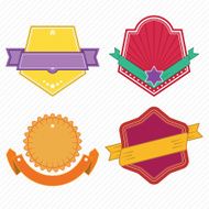 Set of badges ribbons and labels set 5 N2