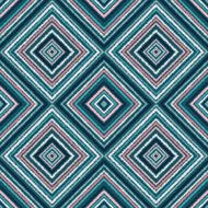ethnic rhombus blue tribal seamless pattern
