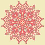 Mandala vector design flower card