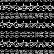 Vector seamless black and white ethnic pattern N4