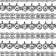 Vector seamless black and white ethnic pattern N5